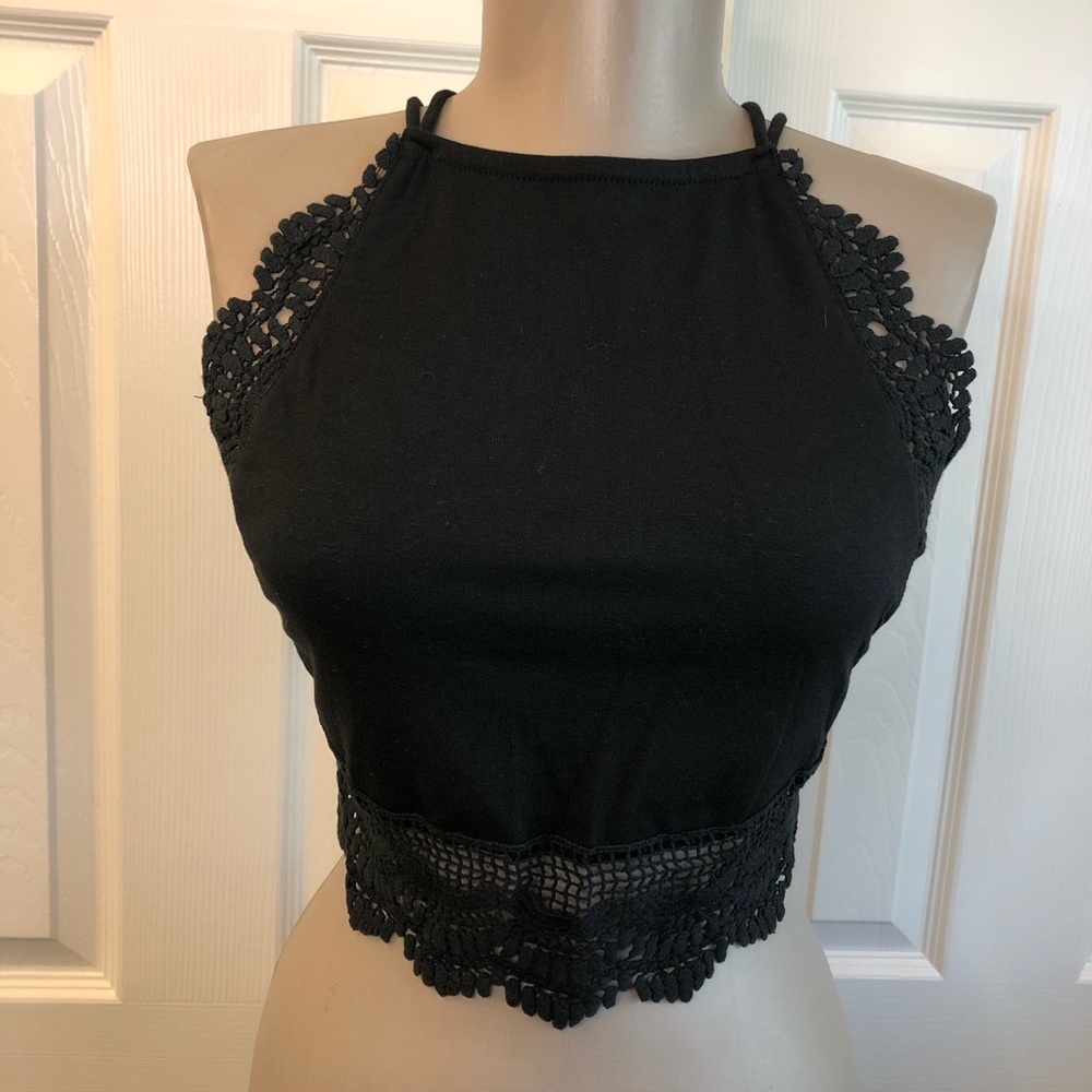 Dark navy crop top